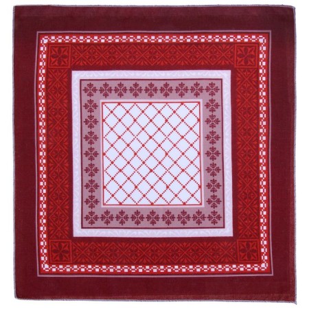 Men's handkerchiefs "Ethel" size 30x30 cm, (set 12 pcs,) brown color, MIX drawing-14
