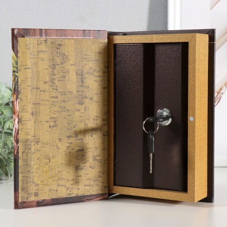 Safe-book wood, leatherette "Interior Design" 21x13x5 cm-1