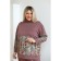 Female suit, size 66, burgundy color