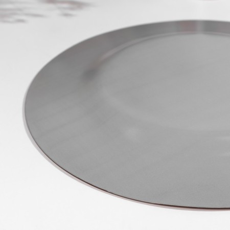 Glass plate "Brown City", d = 26 cm, brown color-2