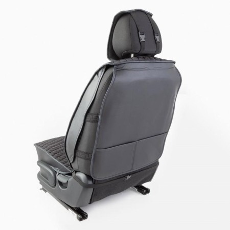 Caps on the front seats Car Performance, 2 pcs, Fiberflax (flax), rhombus, black-2