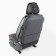Caps on the front seats Car Performance, 2 pcs, Fiberflax (flax), rhombus, black