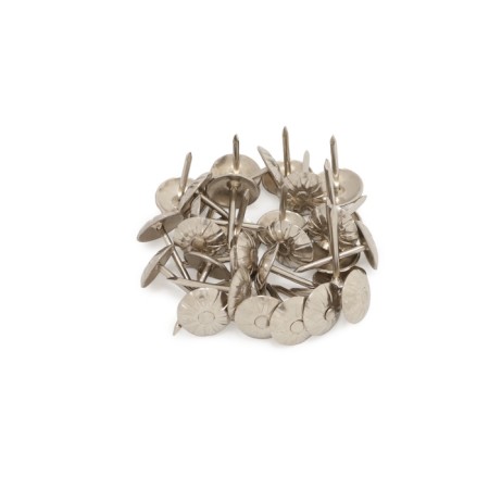 Tundra nails, decorative, textured, 11x16 mm, chrome, 50 pcs-5