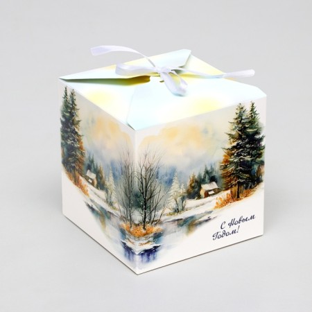 Gift Folding Box "Hut", 12 x 12 x 12 cm-2