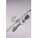 Set 2 objects: earrings, Kilence Listopad Subtle rhombus, Black and white color in silver, 45cm