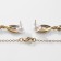 Set 2 objects: earrings, pendant "kaleidoscope", white-violet color in gold, 48 cm