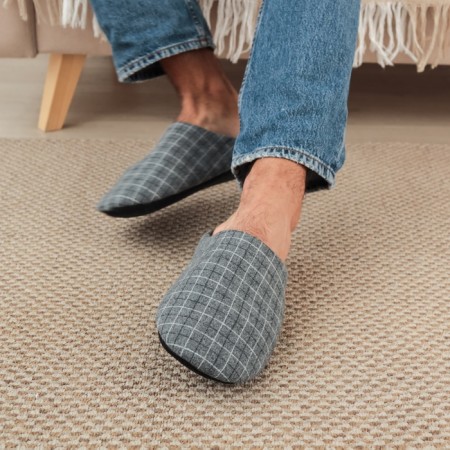 Male slippers, size 44-45, gray color-2