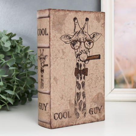 Safe Brush Tree leatherette "Giraffe with glasses and with a cigar" 21x13x5 cm