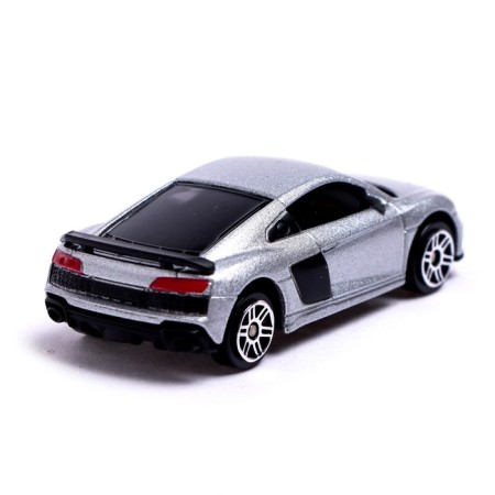 Metal machine Audi R8 Coupe, 1:64, silver color-2