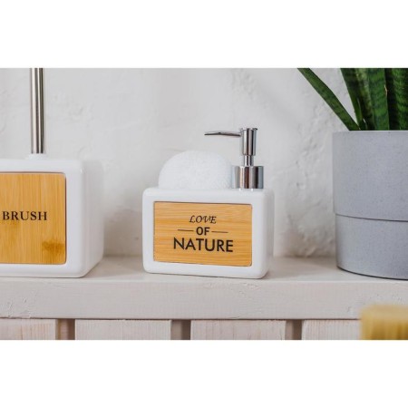 A dispenser for a detergent with a Savanna sponge stand “Nature”, 450 ml, white color-5