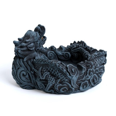 Ash "Chinese Dragon", 12.4 x 13.7 x 7.6 cm, blue-2