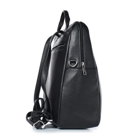 Youth backpack, artificial leather, 255x330x125 cm, black-3