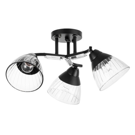 Ceiling chandelier "Arron" E27 3x40W Black 49x49x24cm