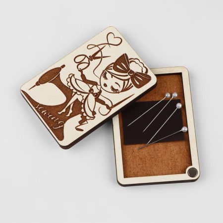 Magnetic needle "Girl with scissors", 8 × 5.5 cm-3