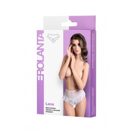 Erotic panties with high planting Erolata Lana, white color, size 54-56-8