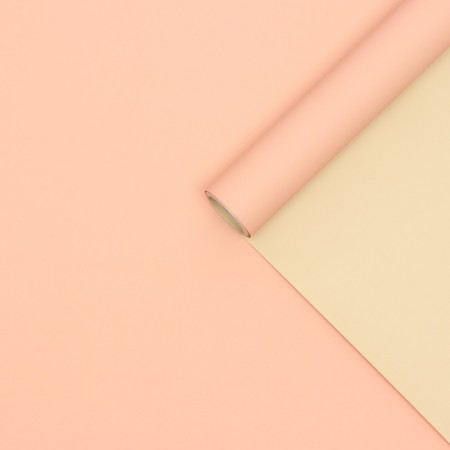 Matte film for flowers double -sided "marshmallows", gently pink, 57 cm x 5 m-1