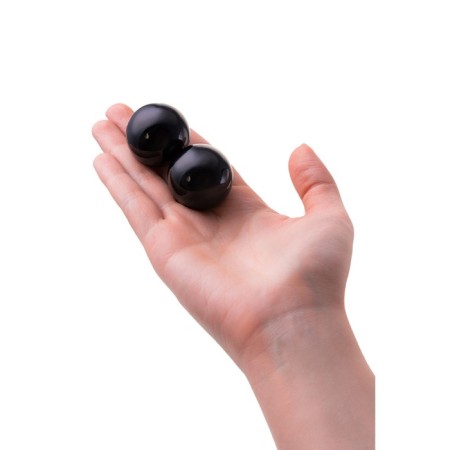 Sexus Glass vaginal balls, glass, black color, d = 3.2 cm-1