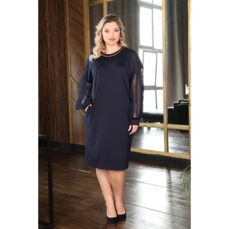 Women's dress, size 58, blue color-1