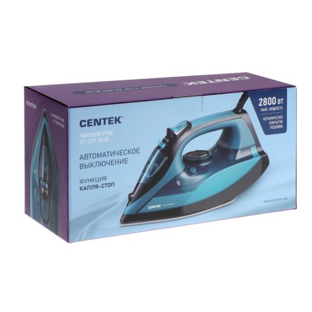 Iron CENTEK CT-2317, 2800 W, ceramic sole, 300 ml, blue-8