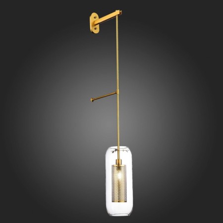 Sconces st. SL1048.311.01. Gerrit. 1x40 W, E14, 15x120 cm, brass color-2