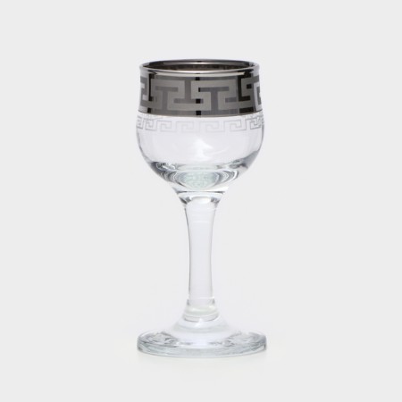 Set of glass glasses "Greek pattern", 55 ml, 6 pcs-1