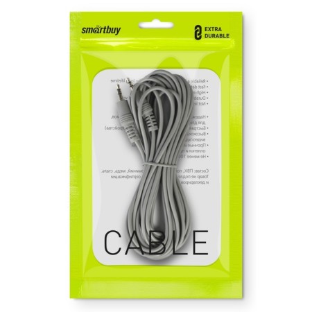 Smartbuy cable, jack 3.5 mm (m) -jack 3.5 mm (m), 1.8 m, gray-1