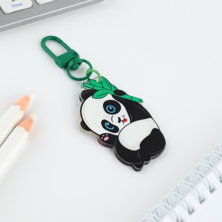 Acrylic keychain "Panda" with carbine, 5 x 3.8 cm-3