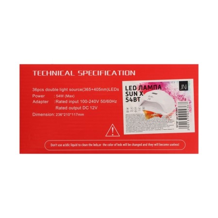 Jessnail Sun X, UV/LED, 54 W, 36 Timer, Timer 10/30/60 sec, white-26