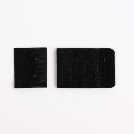 Flasp for the bra, 3 rows 2 hooks, 3.3 × 2.8 cm, 3.3 × 5 cm, 10 pcs, black color is black-1