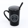 Mug "Real 100% Man", 420 ml, with a spoon and a lid