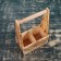 Carriage for 2 bottles with a wooden handle, 21x11.5x30.5 cm, exotic