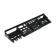 Tundra shelf, plastic, with hooks, 60.5x15x8.4 cm