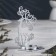 Summary "Deer" Metal for one candle, 6.5x9.6x14.5 cm, chrome