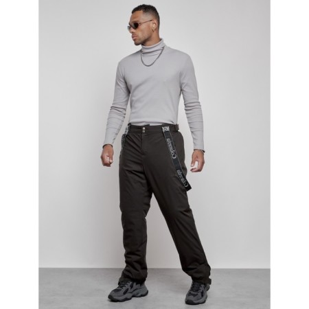 Semi-combinezone ski insulated male winter, size 52, dark gray color-17