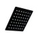 Stationary watering can Zein Z2350, square, 15 x 15 cm, 1 mode, stainless steel, black