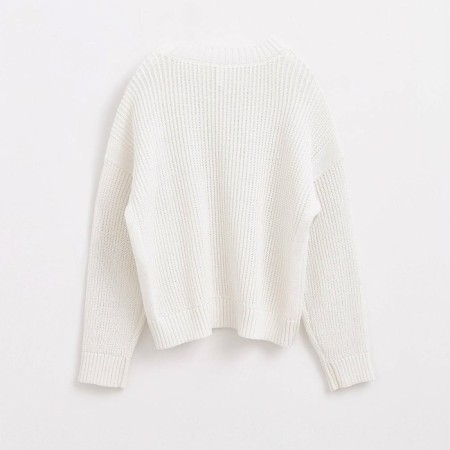 Female jumper made of yarn with CONTE ELEGANT cotton, size S, color White-6