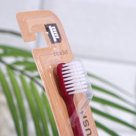 A toothbrush with a wide cleaning head and super -tank bristles, Japanese style, mix-2