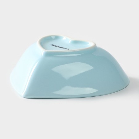 Ceramic Daramic Salamic "Heart", 130 ml, 12.5 × 11.5 cm, blue color-3