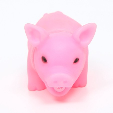Brying toy "Little Pigue" for dogs, 9 cm, pale pink-5