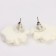 Earrings plastic "Blocked bud" shine, white color