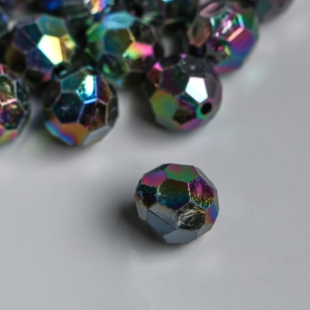 Beads for creativity plastic "Glass. Gasoline" d = 1.2 cm set 20 grams