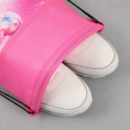 A bag for shoes "Dream! All come true!" non -discharge canvas, size 30 x 40 cm-4