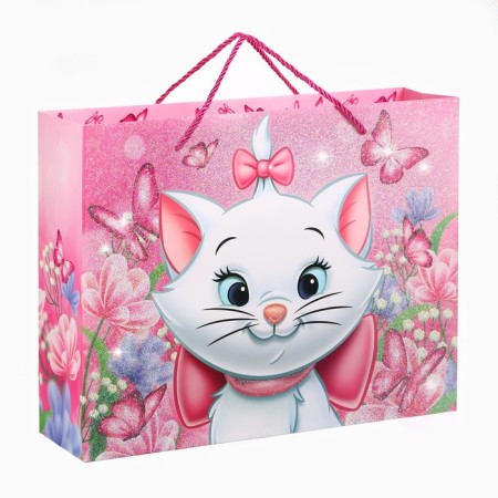 Gift Package Laminated with sparkles, cats aristocrats, 40x31x11.5 cm-2