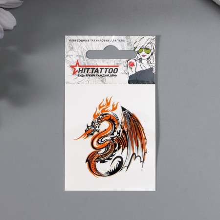 Tattoo on the body "Orange Dragon"