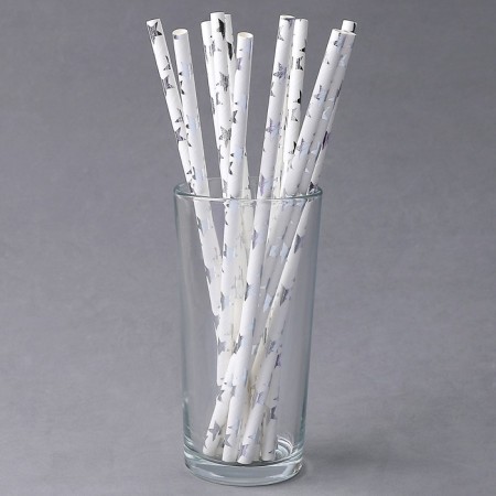Tubes for the cocktail "Silver Stars", a set of 12 pcs.-2