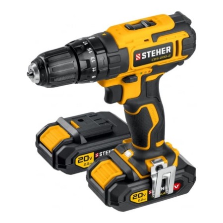 Drill screwdriver shock Steher CDS-200-2, 350-1350 rpm, 2 AKBX2 Ach, 2 speed, 40 nm
