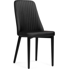 Stool on a metal frame hairdryer r metal/eco -leather, black/black 46x56x91 cm