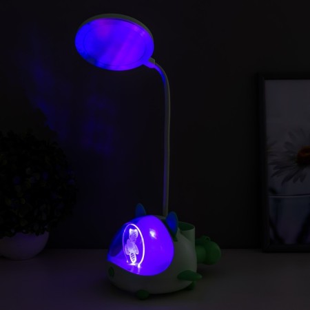 Board Lamp "Cute Bear" LED 3.5W USB AKB Green 12x15x32 cm Risalux-5