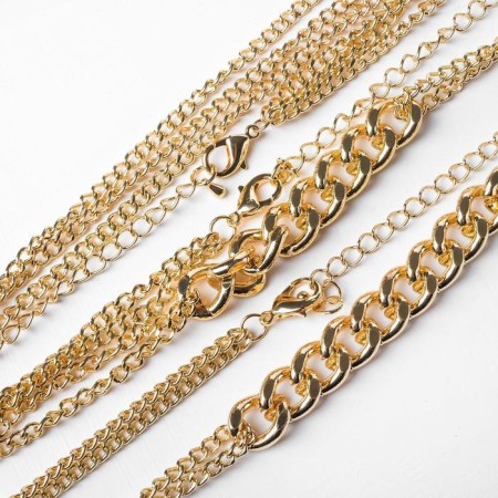 The beads "chain" are different, the color is gold, l = 55 cm-2