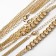 The beads "chain" are different, the color is gold, l = 55 cm